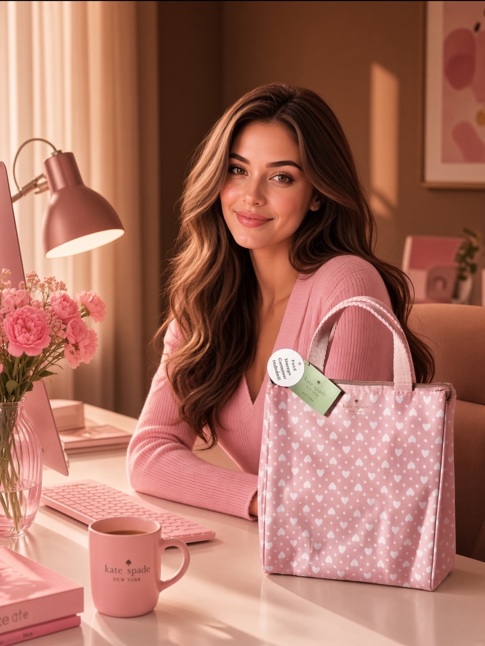 kate spade - Pink Heart Lunch Tote - Picture 1 of 10